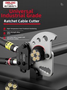 DELIXI | Ratchet Cable Cutter Gear Type Manual Cable Cutting Pliers