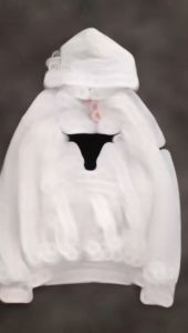 Hoddie pria Sweater hoodie casual pria wanita Jaket Sweater Hoodie bulls full bordir full tag & lebel Warna Putih