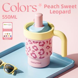 CHICU TOM | Portable Aesthetic Thermos Cup With Straw