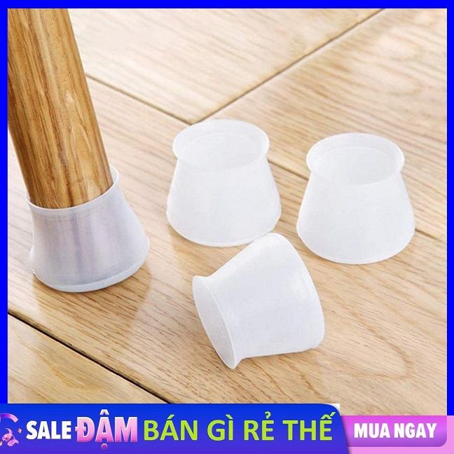 Combo 10 Silicon Tròn Bọc Bảo Vệ Chân Bàn Ghế Dẻo Dai Bền Bỉ / Bộ 10 Vỏ bọc chân bàn ghế bằng silicon dày
