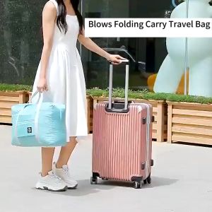 Beg Perjalanan Besar Boleh Lipat untuk Beg Bagasi Tangan Kalis Air Wanita Beg Perjalanan Tote Saiz Besar