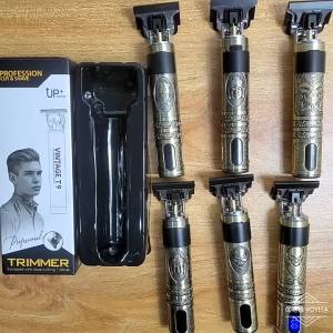 Máy Cắt Tóc Điện Chuyên Nghiệp Cho Nam Sạc USB Màn Hình LCD Cắt Tóc Kiểu Barber Lưỡi Dao Thép Không Gỉ