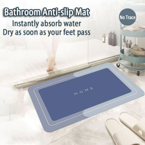 Bathroom Anti-slip Mat Absorbent Diatom Mud Pad Floor Mat Household Toilet Carpet Kitchen Toilet Non-Slip Carpet Bath Mat Pad Quick Strong Absorbent Floor Alas Kaki 防滑地垫