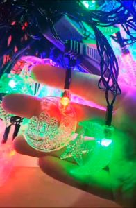 COD Lampu Hias BULAN BINTANG dan MESJID 6 Meter Mitsuyama MS - 497 Ramadhan Idul Fitri lebaran hari Raya HIAS TUMBLER LED RAINBOW Islamic natal imlek Murah Berkualitas Transparant Warna Warni Pelangi Star