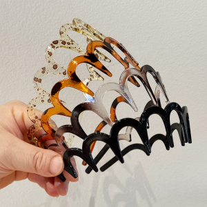 คลิปผมแบบยาวคล้ายคลื่นสำหรับผู้หญิง กระดูกสันหลังแบบกันลื่น ชุดทำผม ตกแต่งผม รูปทรงเรขาคณิต สไตล์เกาหลี เครื่องประดับผม