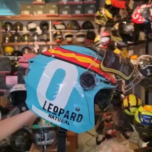 Nón bảo hiểm 3/4 Royal M668 tem Leopard chính hãng cao cấp