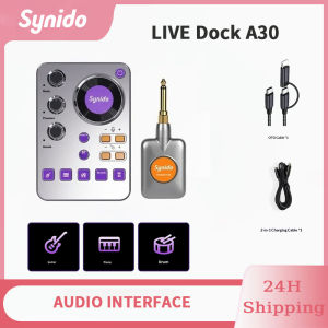 Synido Wireless Live Dock A30 - ออดิโออินเตอร์เฟส Portable Audio Interface for Live Streaming and Recording - Supports Is/Android Audio Interface