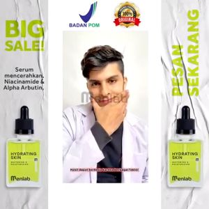 Serum Wajah Pria Menlab Hydrating Skin For Men Whitening & Moisturizing Asli BPOM