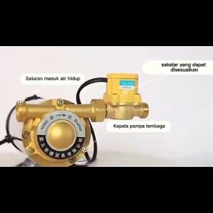 Pompa Pendorong Daya Dorong 8/16m Tekanan Air Booster Pump Mesin Heater Booster 100W
