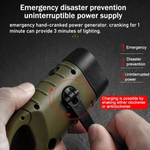 【พร้อมส่ง】ไฟฉายพลังงานแสงอาทิตย์ ไฟฉายมือหมุน มือหมุนไฟฉายพลังงานแสงอาทิตย์ ไฟฉายพลังแสงอาทิตย์ - ไฟ LED ฉุกเฉินกันน้ำแบบพกพา อุปกรณ์ฉุกเฉิน ไฟฉายโซลาเซลล์ ไฟฉายพลังงานแสงอาทิตย์ผลิตไฟฟ้าโดยมือแกว่ง