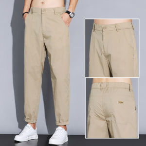 Quần Âu Nam Dáng Ôm Chất Liệu Mỏng Nhanh Khô Cạp Chun Màu Xám Kaki Đen - Lưng Trung Kiểu Skinny Thích Hợp Đi Làm Dã Ngoại