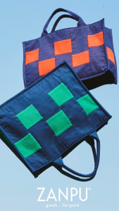 ZANPU SS24 TOTE BAG RCC DENIM กระเป๋าถือใบใหญ่ ผ้ารีไซเคิลเดนิม BA-9240114