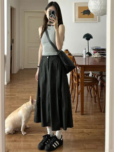 American Workwear A-Line Mini Skirt for plus Size Women Summer New Casual Hip Covering Slimming High Waist Midi Skirt