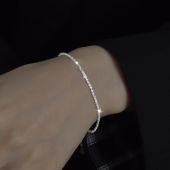 2025 New 925 Sterling Silver Bracelet Sparkling Star Design Minimalist Trendy Wave Glinting Cool Style Small Niche Design Jewelry