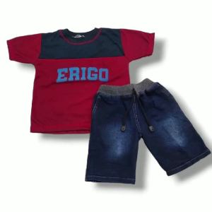 PAKET SUPER HEMAT[16%15B] Setelan Kaos Anak Laki Laki dan Celana pendek Jeans Anak Streed Combatt Distro Usia 1-12 Tahun 100rb dapat 3 Stel