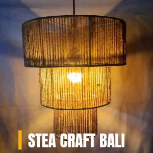 Lampu Rotan Aestetik: Gantung, Anyaman, & Bahan Goni