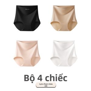 Quần lót tam giácnữ MiiOW bằng chất liệu ice silk cạp cao nâng hông không hằn vết