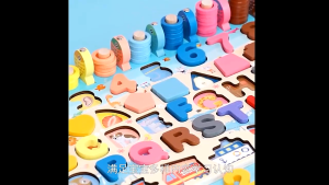 Montessori Educational Toys Wooden Puzzles Board Early Learning Toys 3D Blocks for Kids