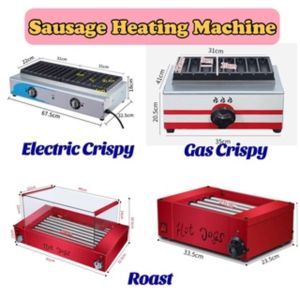 PPP Automatic Electric Sausage Machine Heating Bake Roast / Electric / Gas Crispy Hot Dog Breakfast Egg Pasar Malam Barbecue Commercial Mini 220V Multifunctional Kitchen Dormitory Home Baking Hotdog Tool Mesin Sosej 商用烤香肠加热机 3230