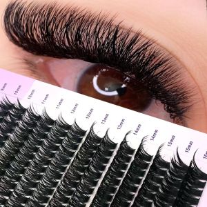 Mi Giả Tự Nhiên Mềm Mại 100D Đen 252 Cụm 9-16mm Dung Tích Lớn Làm Thủ Công Tự Làm Mi Giả Riêng Lẻ