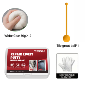 High Strength Epoxy Putty Waterproof & Heat Resistant Repair Adhesive Hand-Kneadable White & Black Options for Plumbing Aut