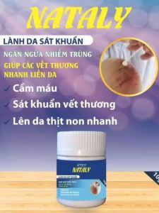 Bột rắc vết thương NATALY lành da sát khuẩn ngăn ngừa nhiễm trùng giúp vết thương nhanh liền da hũ 10gr