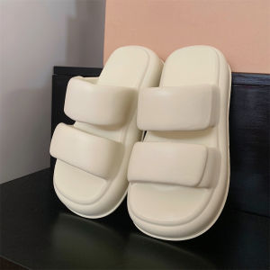 แถบบาง ลำลอง รองเท้าแตะคู่ Beachwear รองเท้าแตะกลางแจ้งด้านล่างหนา ทันสมัย ฤดูร้อน รองเท้าแตะสําหรับผู้ชายและผู้หญิง