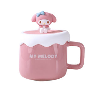 Sanrio Hello Kitty Ceramic Mugs Gift for Girls High Aesthetic Value Birthday Present Practical Cinnamon Dog Coffee Cup