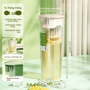 MEIZHUFU | Bình Pha Trà Lạnh Dung Lượng Lớn Chống Nóng