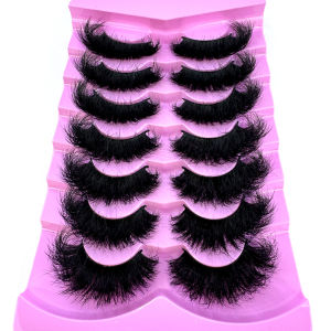 7 Pairs 3D Faux Mink False Eyelashes Natural Messy Eyelash Crisscross Dramatic Long Wispy Fluffy Lashes Extension Big Eye Makeup