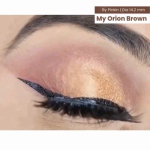 COD SOFTLENS ORION BROWN 14.5MM BY PINKIN NORMAL DAN MINUS TINGGI