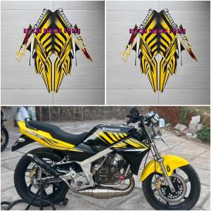 STIKER STRIPING MOTOR KAWASAKI NINJA SS 2014 KUNING