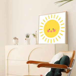 Healing Smile Nordic Style Decorative Painting  Modern Simple Home Decoration for Bedroom Living Room Dining Room