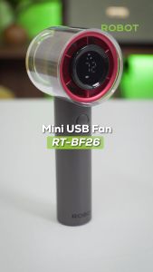 ROBOT Mini Fan Portable RT-BF26 Kipas Angin Mini Portable 3000mAh LED Original - Garansi 1 Tahun