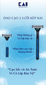 Dao Cạo Râu Kai BSTX-2PF2 ( 14666 - 1 Gói 2 Chiếc )