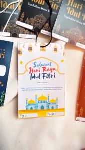 Hangtag Hampers Lebaran Custom Kartu Ucapan Selamat Hari Raya Idul Fitri Free Desain Ganti Tulisan