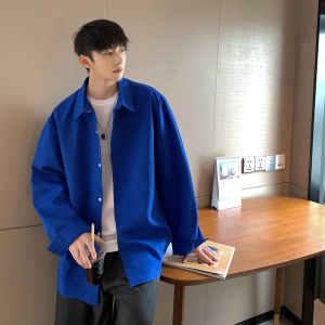 White Long Sleeves Shirt Mens Summer Sunshine Clean Youth Feeling Tops American Fashion Brand Sun Protection Shirt Coat