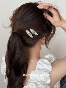 กิ๊บติดผมรูปปากเป็ดแบบมีโบว์ผีเสื้อสำหรับผู้หญิง กิ๊บติดผมแบบหน้าม้า กิ๊บติดผมสไตล์เกาหลี วัสดุอื่นๆ สไตล์ไฮเอนด์
