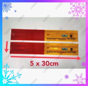 LOSERI PREMIUM JPJ LORRY STICKER PASS 1pcs 50mm x 300mm 3M Side Marking(RED /YELLOW )3M CONSPICUITY MARKING Lorry Reflective