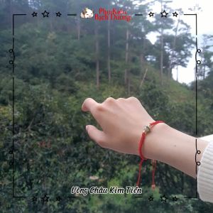 Vòng Tay Dây Bện Đỏ May Mắn Trái Châu Kim Vận Mẫu 2023 Có sẵn