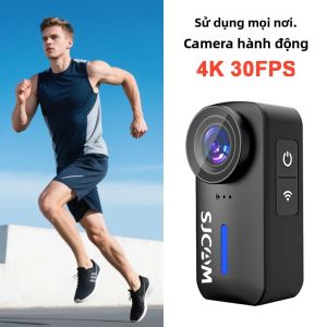 Camera Hành Động SJCAM C110 4K 135 °   Ống Kính Góc Rộng F/2.0 Ổn Định Hình Ảnh EIS Ảnh 20MP Chống Nước 30M Pin 200 Phút Với Hộp Đựng 128GB