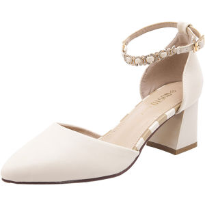 DUSTO | Summer Breathable Strap Peep Toe Chunky Heel Womens Sandals