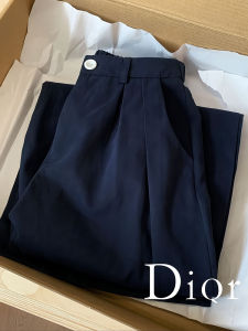 Casual Wide Leg Pants Womens New Autumn plus Size Pear Shape Slimming Nine Point Scythe Pants High Waist Straight Cut Pocket