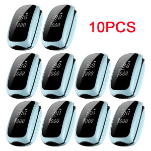 10PCS Rechargeable Medical Oximeter Strap Lanyard Fingertip Pulse Oximeter Blood Oxygen Saturation Monitor Digital LED Display