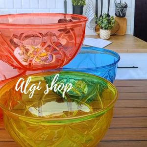 Promo 6Pcs Mangkok besar 18cm kristal bening kuat serbaguna dan tahan panas bebas BPA