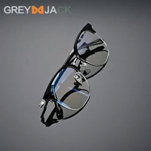 Grey Jack Frame Kacamata Model Kotak Half Frame Bahan Metal Fashion Pria dan Wanita Bisa Minus Antiradiasi Blueray Bluecromic New 9399