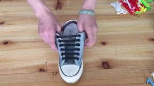 เชือกผูกรองเท้าซิลิโคน แพ็คละ 16 ชิ้น เชือกรองเท้าไม่ต้องผูก ยืดหยุ่นสูง ใช้ได้กับรองเท้าทุกชนิดาที่ต้องผูกเชือก