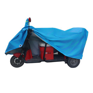 Thickened Electric Tricycle Rainproof Sunshade Cover Step-by-Step Process Motorcycle Protective Clothing Cover for Transportation