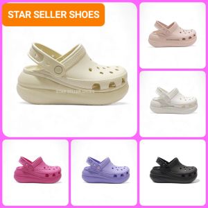 Sandal Crocs Wanita Crush Clog Tinggi 6 cm Paking Box Crocs Made Vietnam