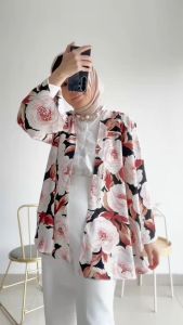 Emikoawa Outer Wanita Mekar - Outerwear Cardigan Premium Atasan Kekinian